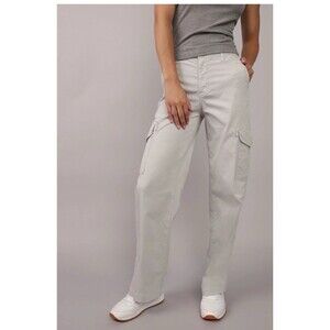 American Eagle Mid-Rise Baggy Wide Leg Cargo Pants Women's Sz 000 Short